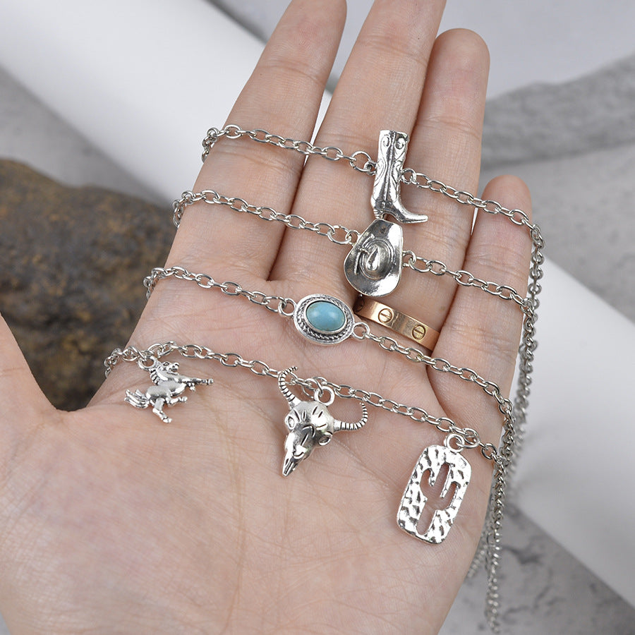 Wholesale Retro Western Cowboy Style Set Bracelet